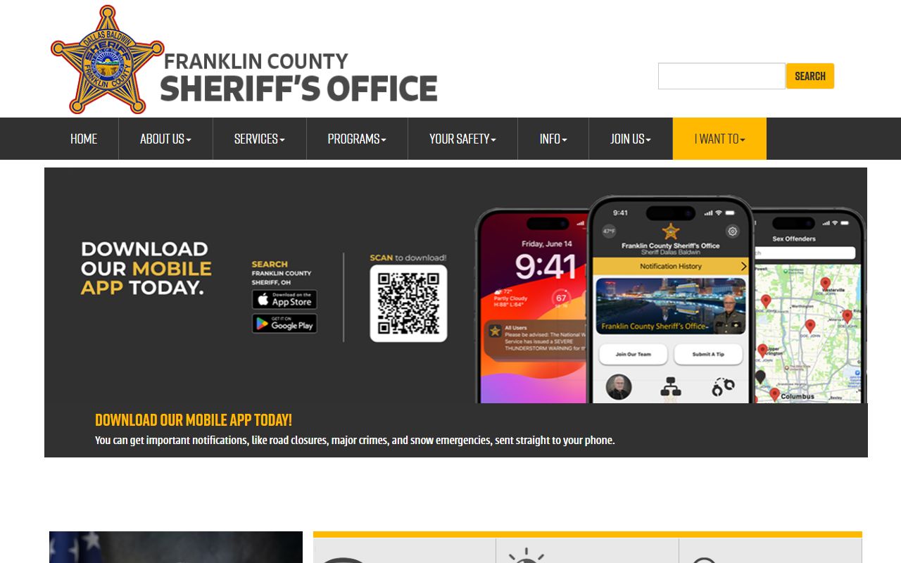 Columbus background check Franklin County Sheriff services