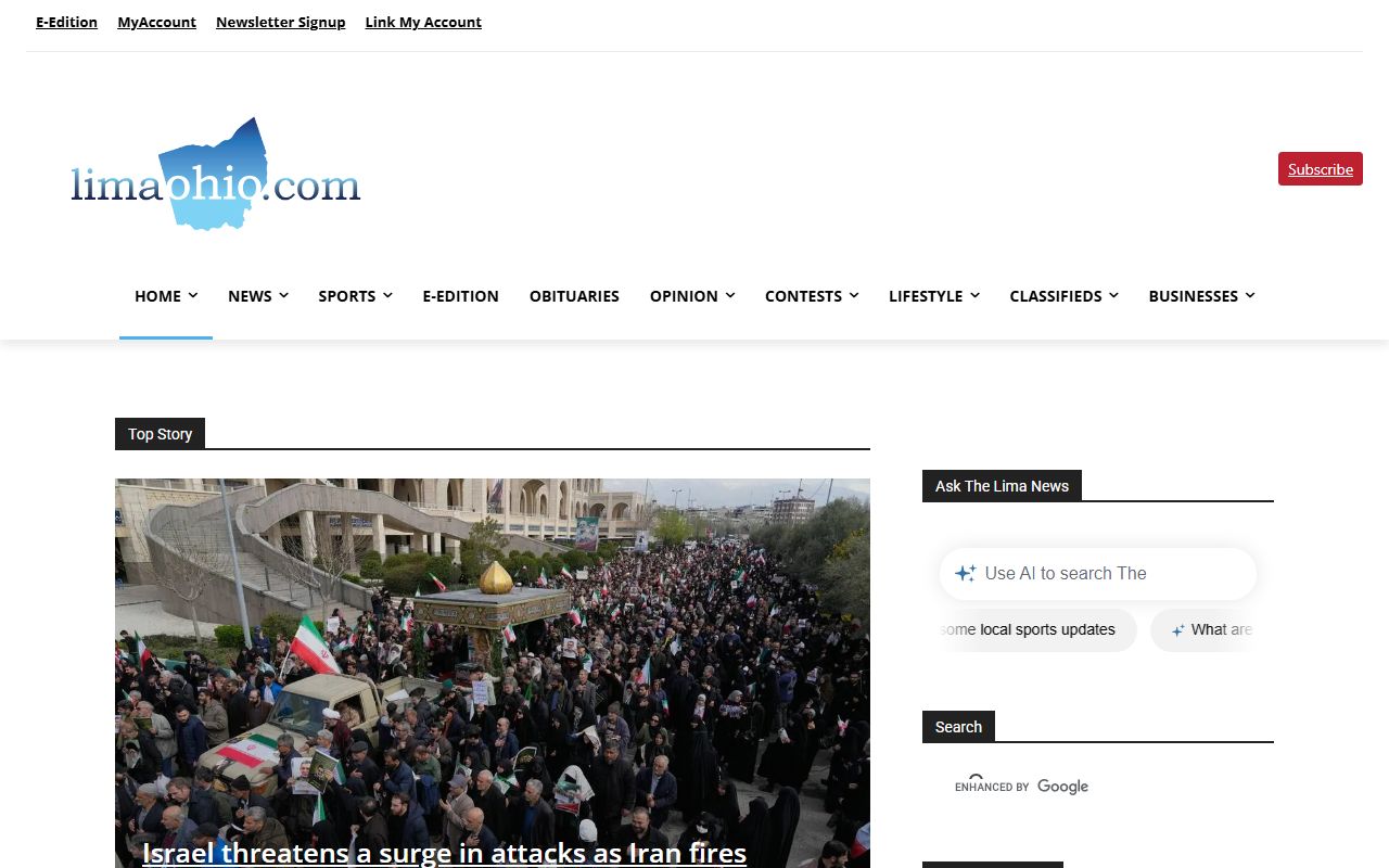 Lima background check police department records page