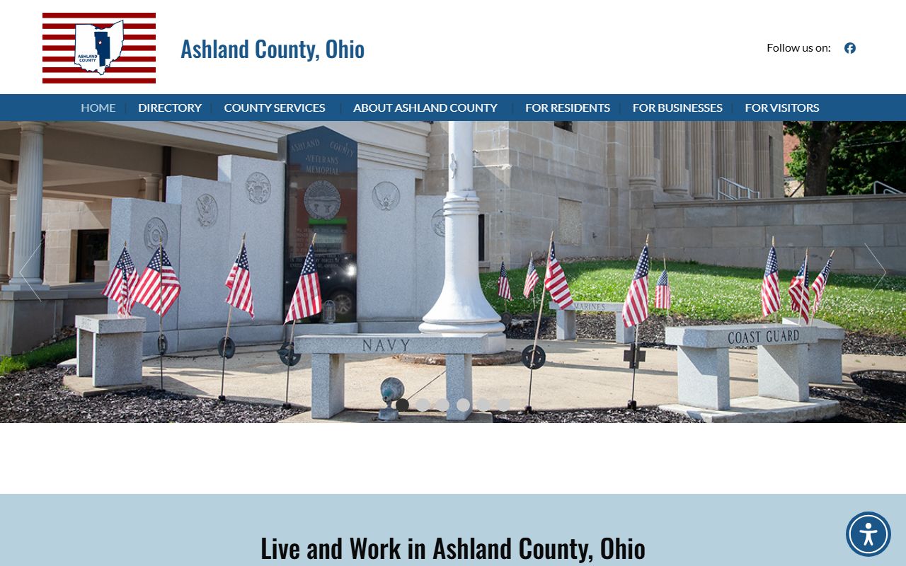 Ashland County government website background check information