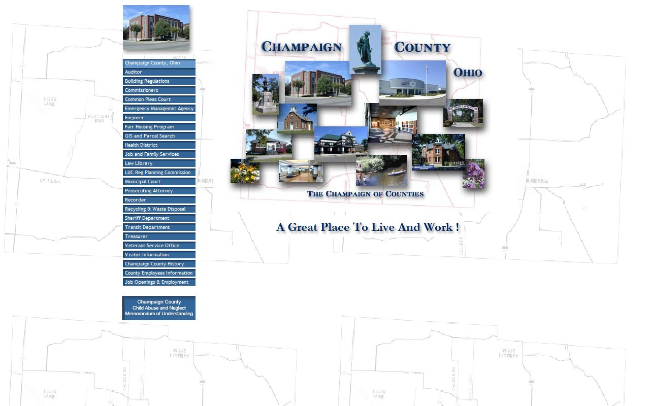 Champaign County government website for background check services