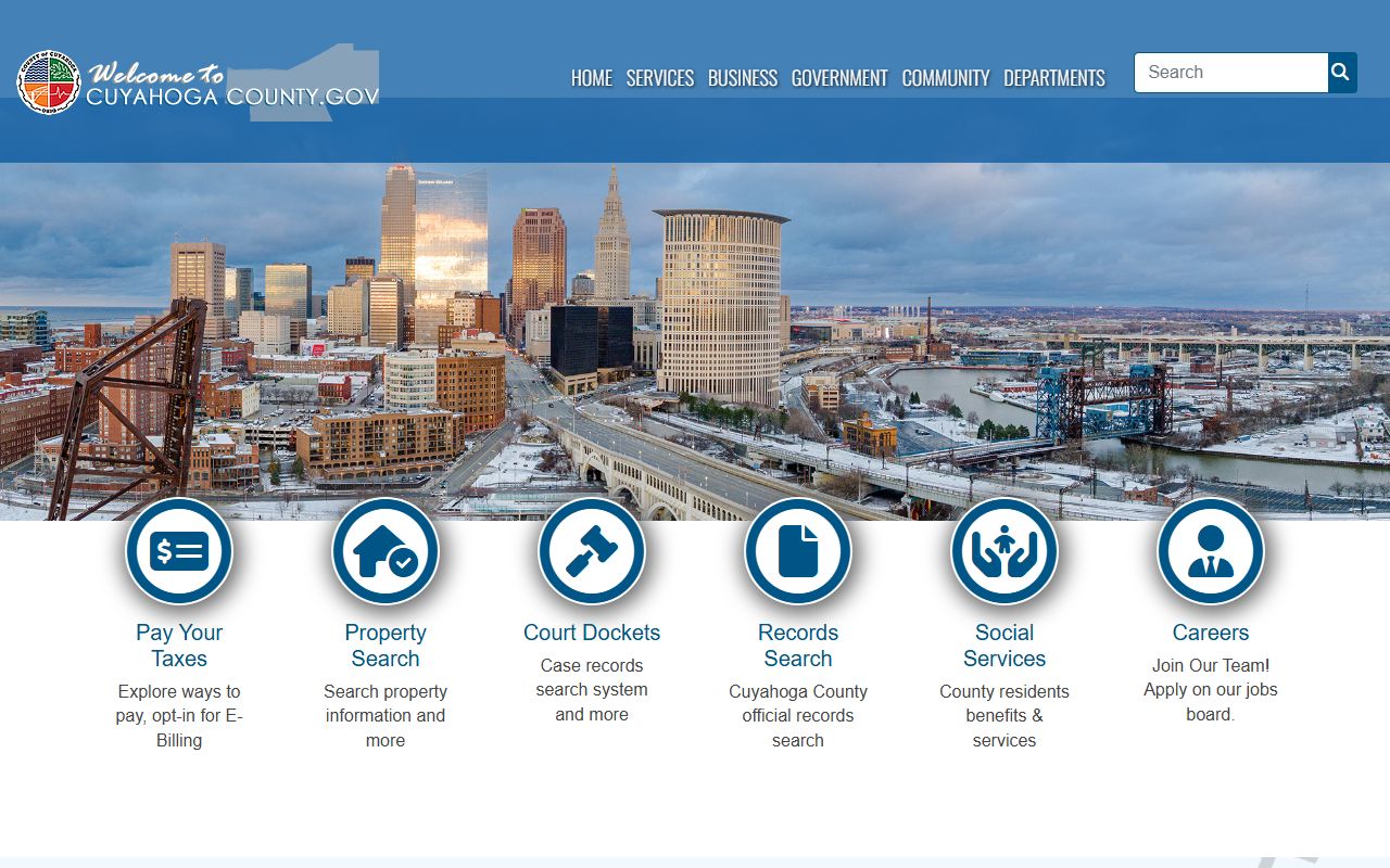 Cuyahoga County background check government portal