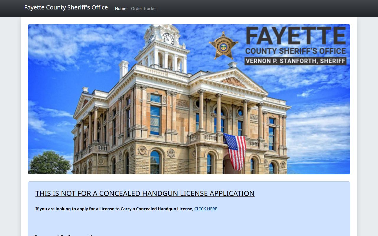Fayette County background check fingerprinting services page