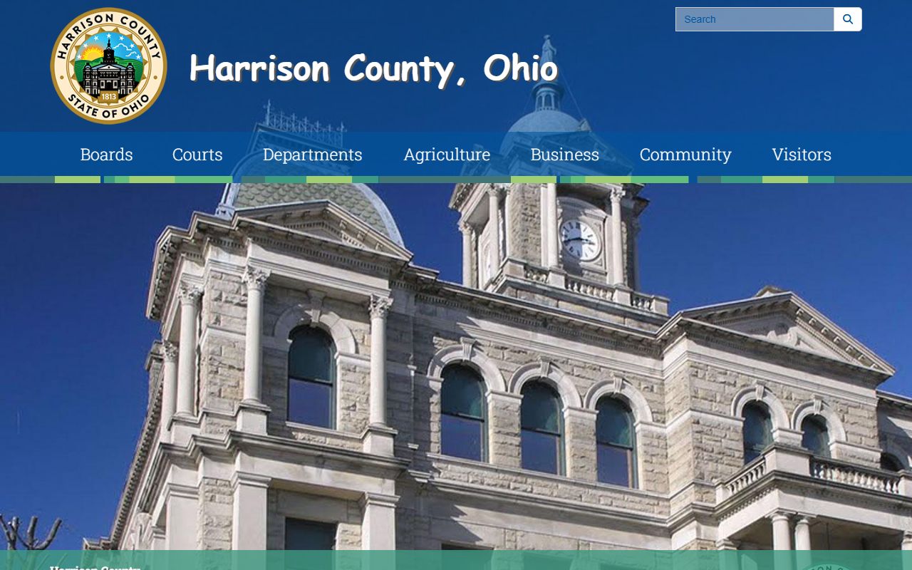 Harrison County Ohio government website for background check services