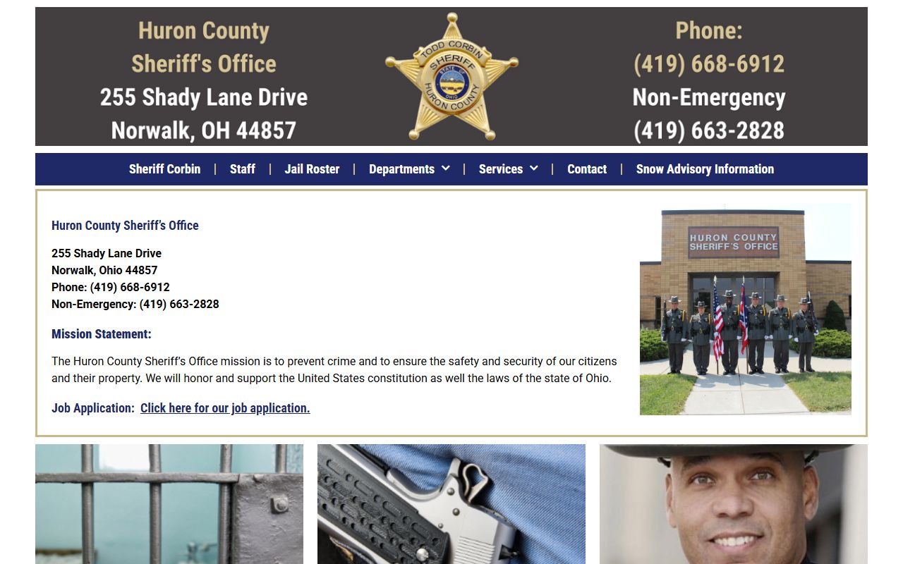 Huron County background check sheriff office website