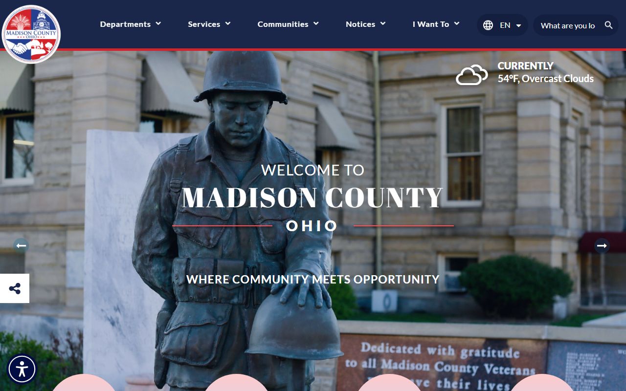 Madison County government website for background check information