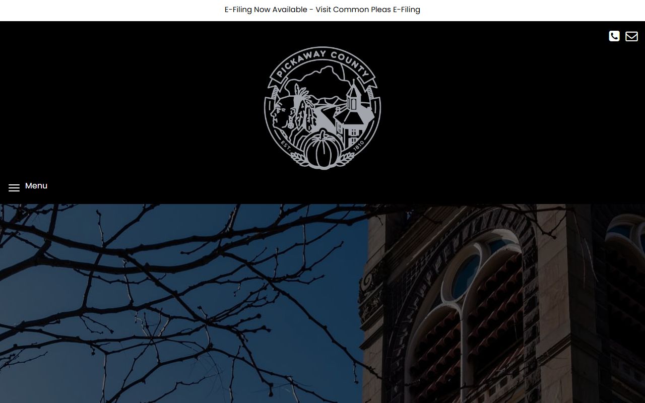 Pickaway County Clerk of Courts website for background check records