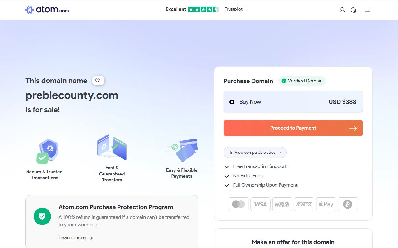 Preble County government website for background check information