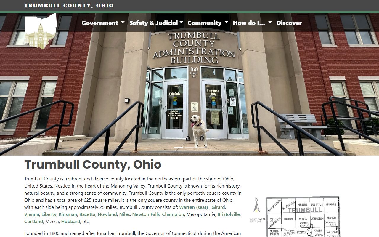 Trumbull County background check government website