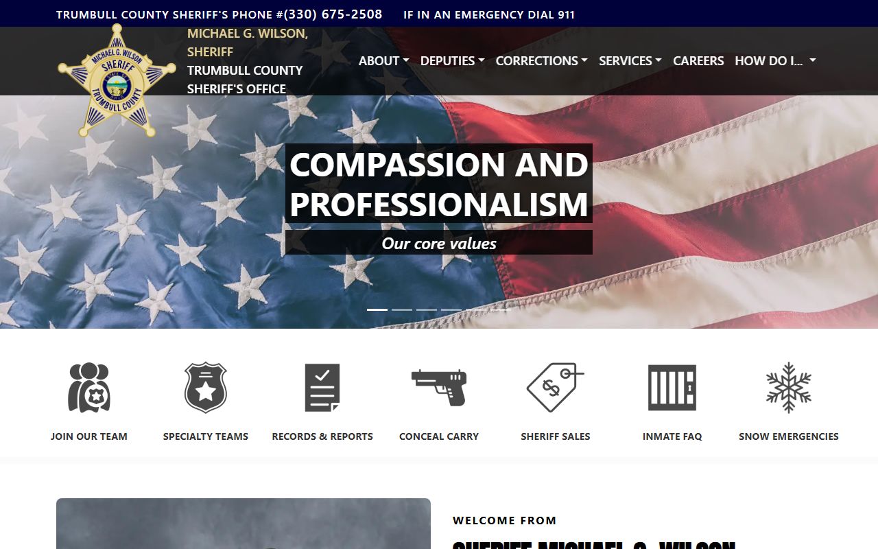 Trumbull County Sheriff background check services