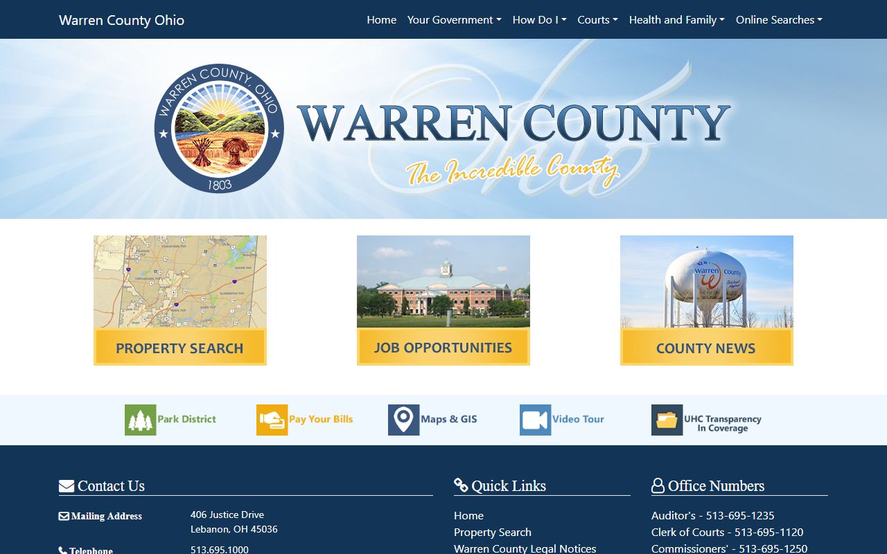 Warren County background check government portal